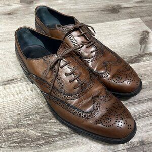 Tod’s Wingtip Classic Oxford Lace Up Leather Shoes Brown Women’s Size 39.5